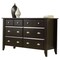 Classic 6-Drawer Dresser Contemporary Dark Brown Storage Chest with Soft-Close Drawers and Extra Deep Bottom Drawers